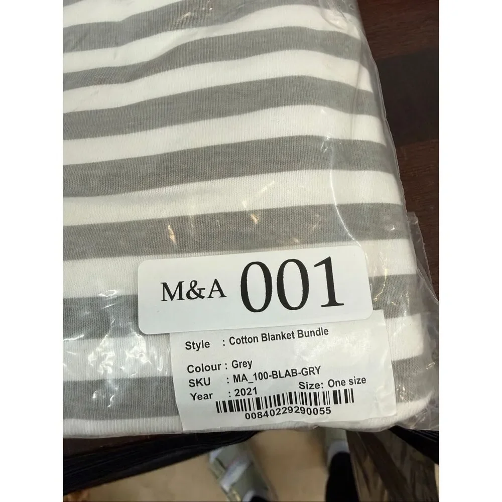 NWT Monica and Andy Organic Cotton 8 piece Blanket and Burp Cloth Bundle - Gende